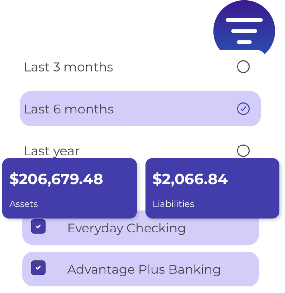 Net worth account and date filters