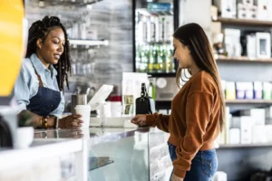 Two women shopping